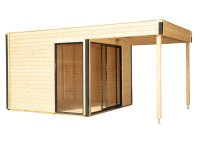 Gartenhaus Studio 44 B mit Seitendach naturbelassen